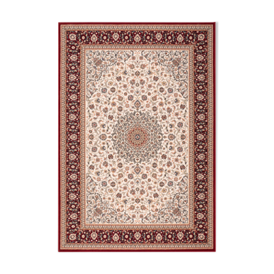 Tapis oriental beige et rouge 160x230cm fika