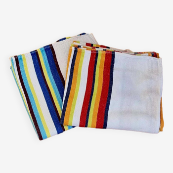 Set of 2 vintage striped tea towels