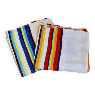 Set of 2 vintage striped tea towels