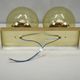 1970s Czech Space Age Double Wall Light with Amber Bubble Glass Globes
