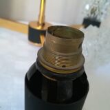 50s brass and glass chandelier