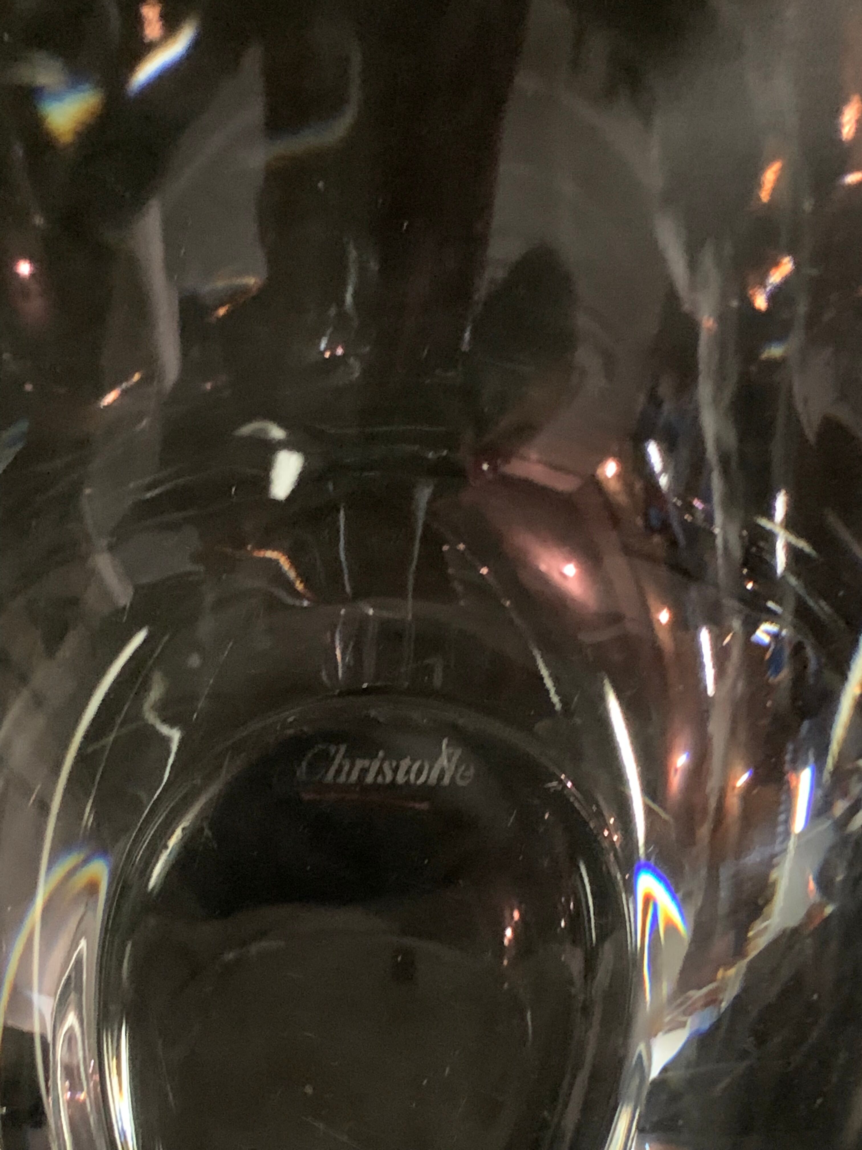 Christofle, asymmetrical glass vase