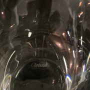 Christofle , vase en verre asymétrique
