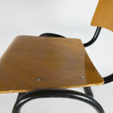 Marko school chair by Ynske Kooistra wood and metal 60s