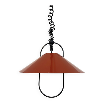 Suspension Monte Baisse Lita – Rouge Brique – Design Français 80's