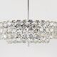 Grand lustre en laiton nickelé Bakalowits avec cristaux en diamant, Autriche, 1950