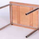 Original Bauhaus Walnut Table, Original Condition, Revived Polish, Czech, 1930s