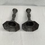 Pair of vintage stamped brass candlesticks