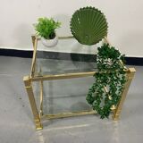 Vintage two-tier glass coffee table