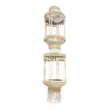 Vintage seashell plant hanger chandelier Ibiza style