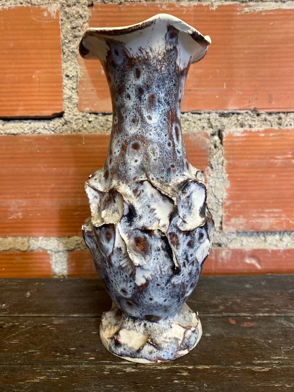 Vintage ceramic vase marius giige fat lava