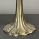 Midcentury mushroom pencil reed rattan bamboo and brass table lamp, 1970s