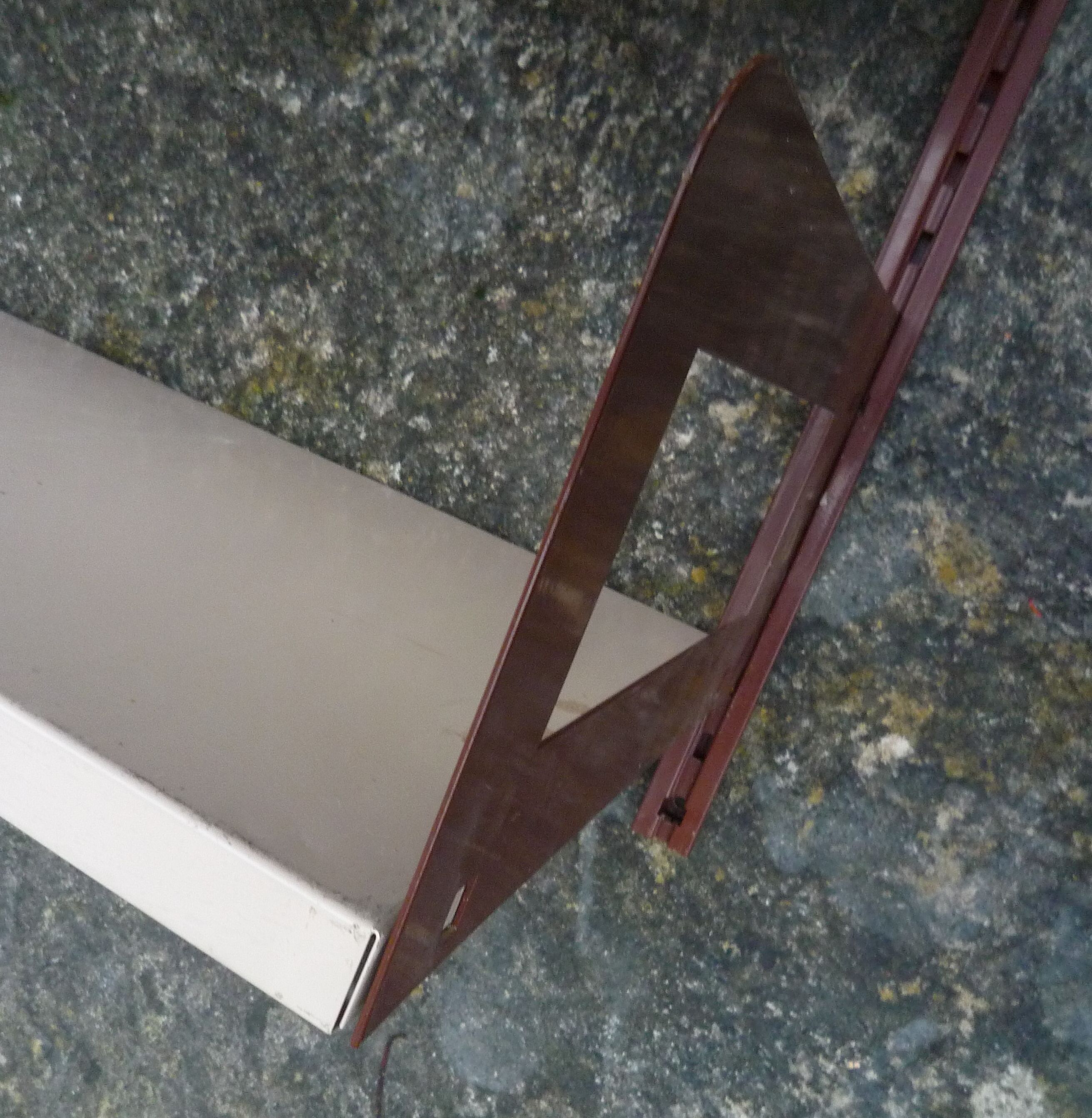 Modular metal wall shelf, vintage 80s