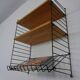 Swedish wall unit in ash and metal by Kajsa & Nils Nisse Strinning for String, 1950s