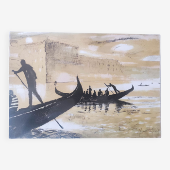 Venice - original handsigned lithograph - René genis