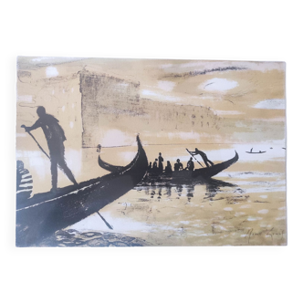 Venice - original handsigned lithograph - René genis