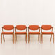 Kai Kristiansen Model 42 Teak Chairs by Schou Andersen, Denmark, 1960s