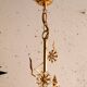 Lustre italien doré fleurs strass vintage Nucleo Eorme