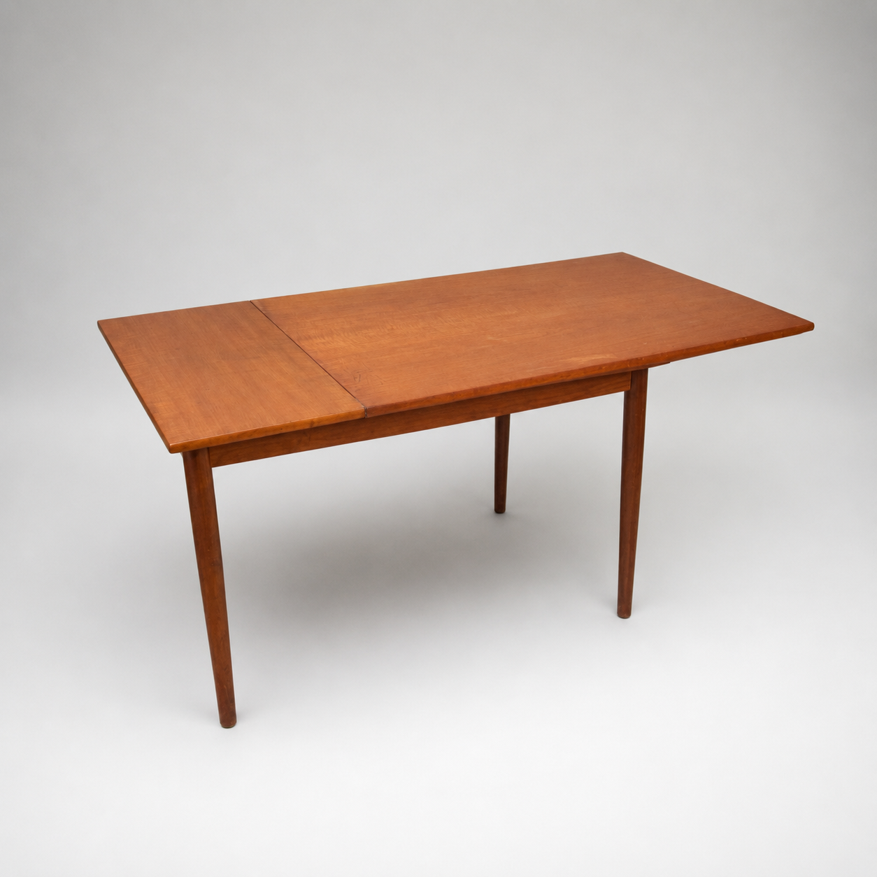 Authentic vintage teak extendable dining table from the 1960s
