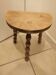 Tabouret demi lune vintage en bois massif 1