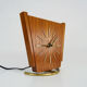 Table clock, art deco clock in Wuba Amsterdam in wood and brass. Year 50