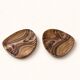 Set of ceramic bowls resembling wood