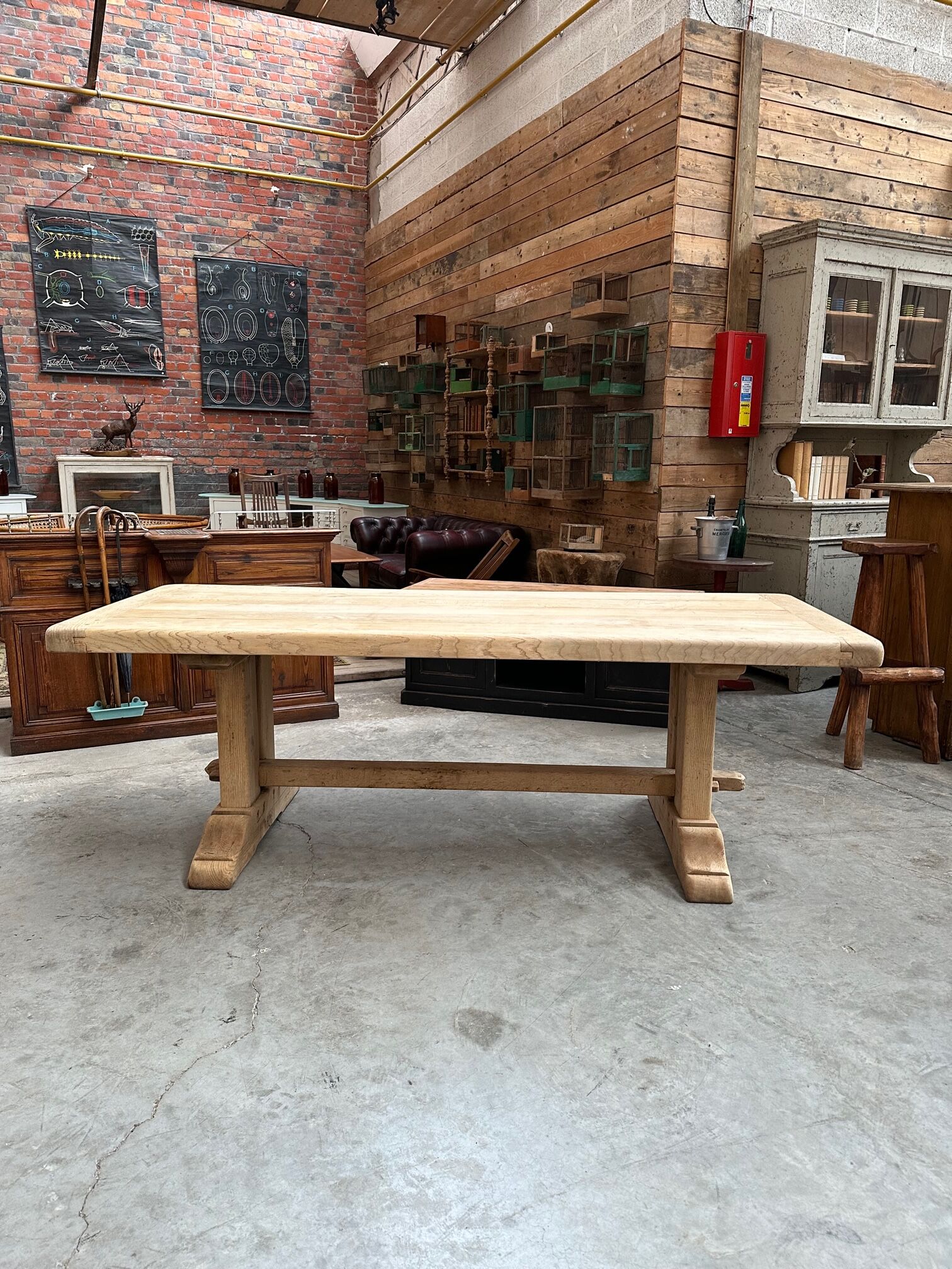 Solid oak farmhouse table