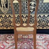 Suite de 8 chaises en cannage de style Louis XV