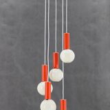 1970s Cascade Chandelier with Plastic Shades by Pokrok Zilina, Czechoslovakia