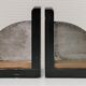 Pair of patinated steel bookends Art Deco style
