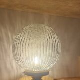 Vintage textured globe table lamp