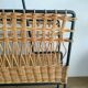 Iron and Rattan Magazine Rack - 1960s - Vintage