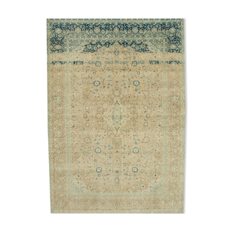 Handwoven persian 295 cm x 420 cm beige wool rug