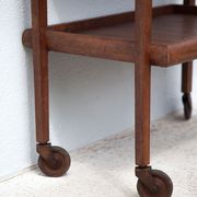 Vintage wood dessert, roller bar, roller table, servant, vintage wood dessert table
