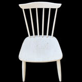 Series of 4 vintage solid wood chairs Scandinavian style