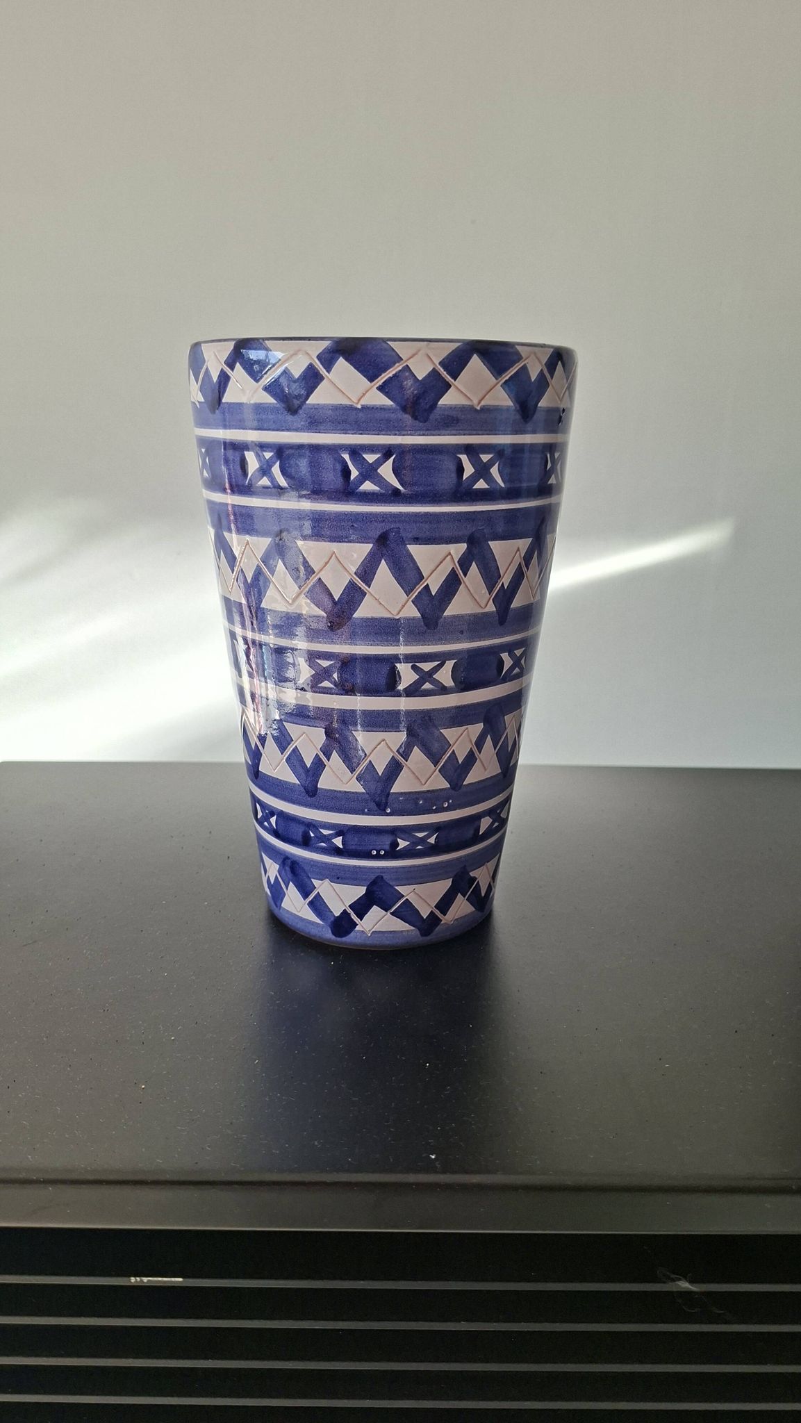 Blue and White Ceramic Decorative Vase Robert Picault