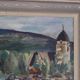 Original Swedish Oil on Panel – “Rural Village” by Astrid J – Vintage