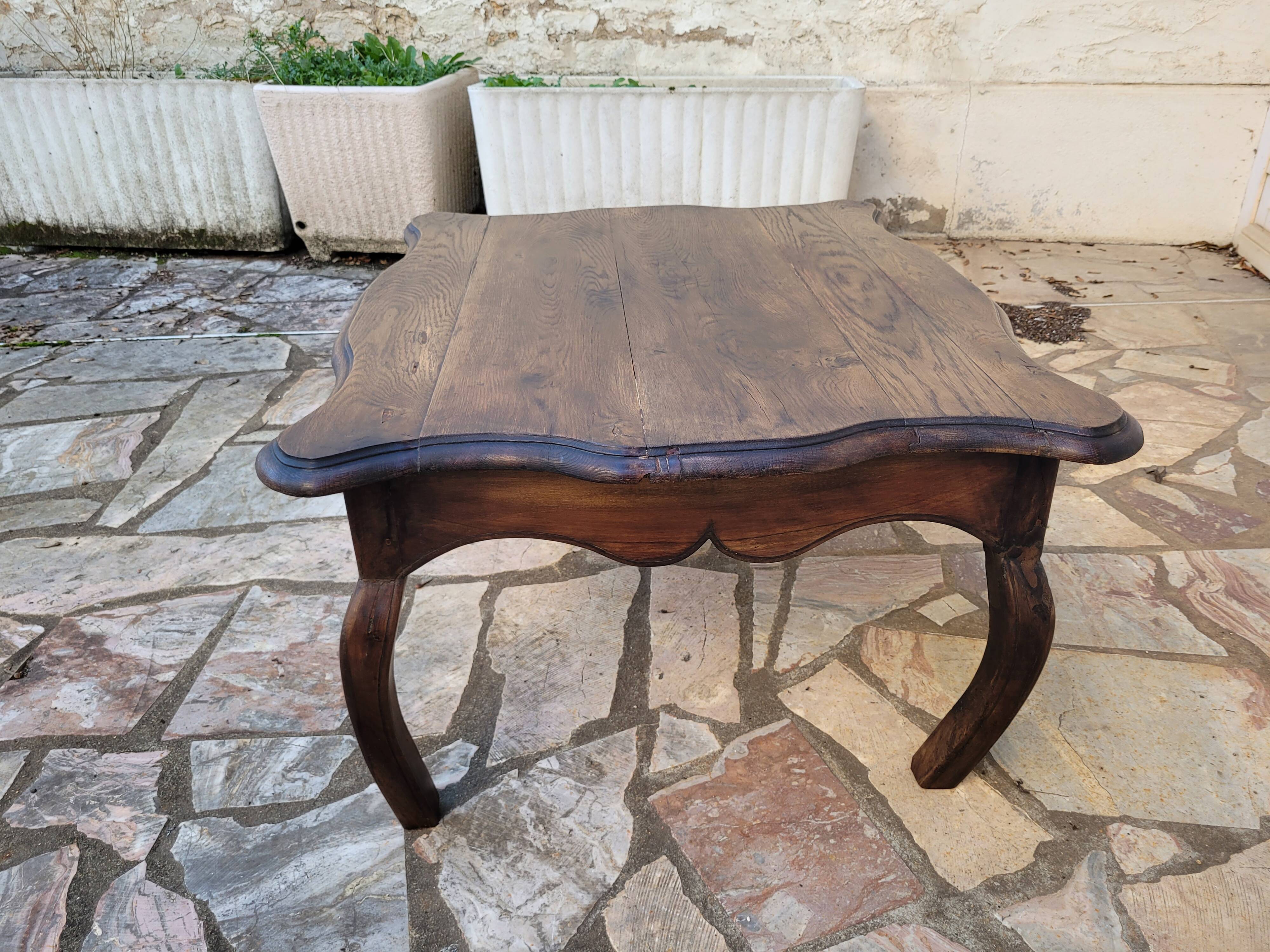 Antique solid wood coffee table