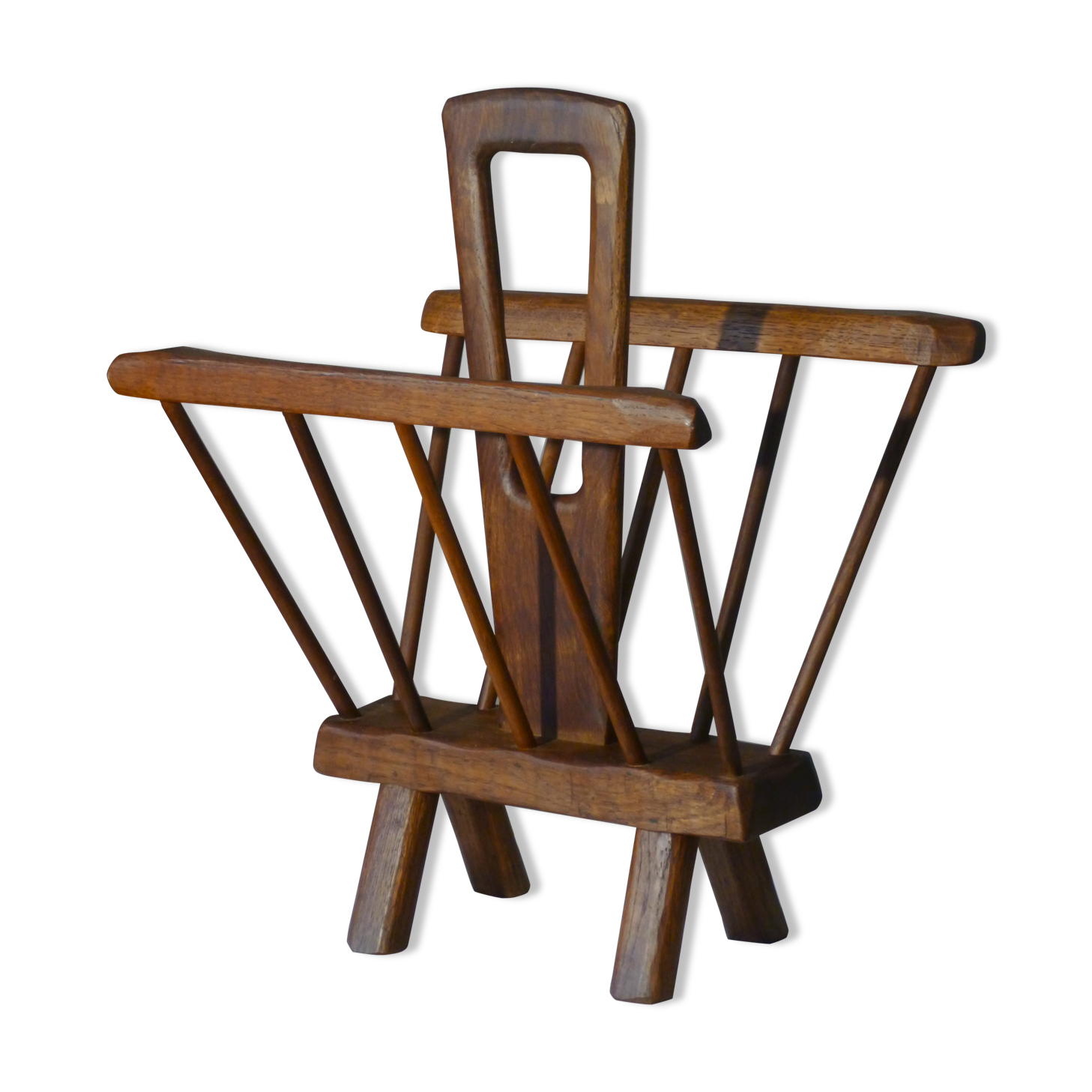 Brutalist magazine holder, 50s