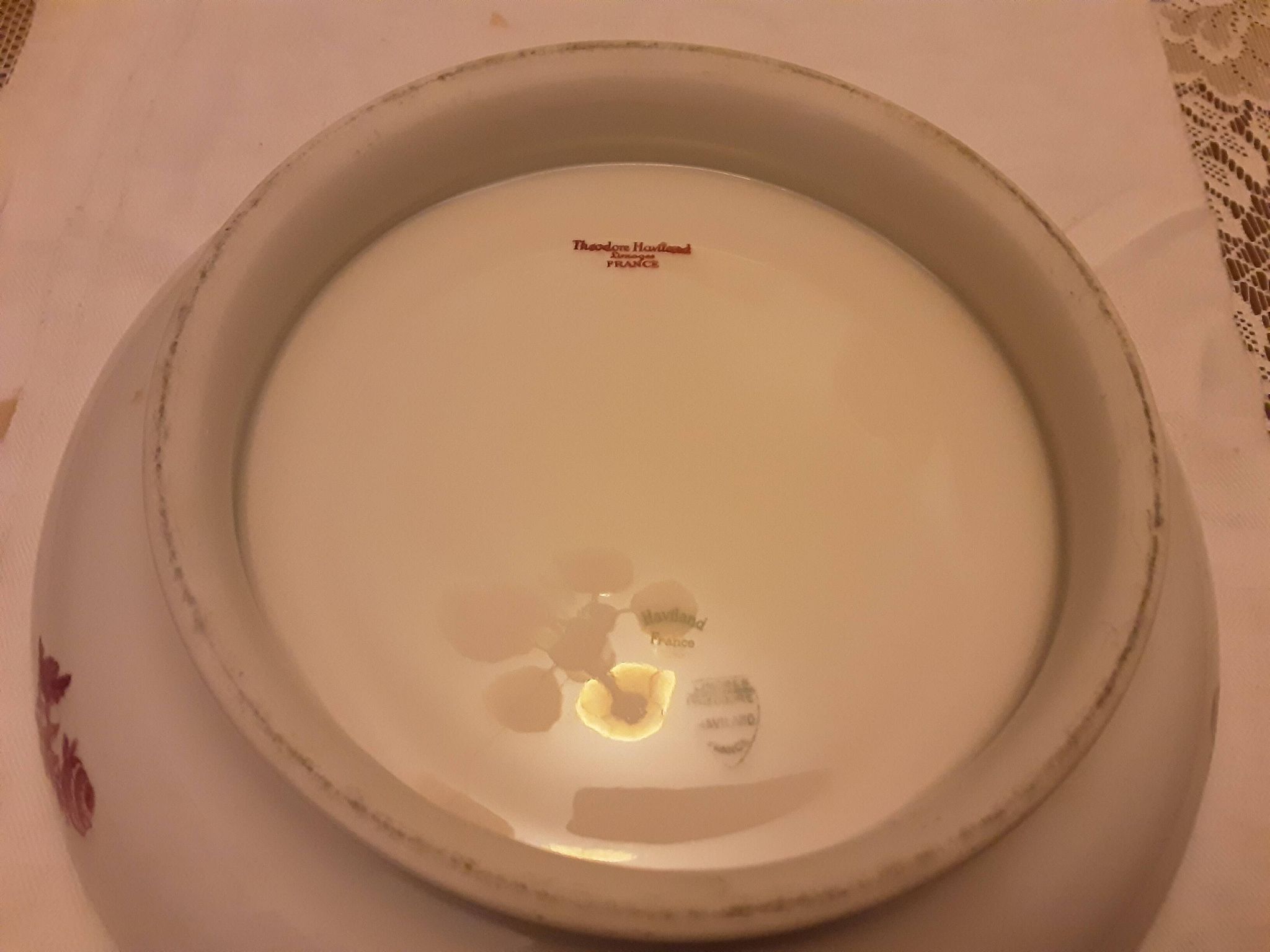 Theodore haviland limoges porcelain shower-foot cake dish