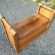 vintage solid wood chest bench (birch)