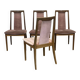 Suite de 4 chaises GPlan en teck des années 1980