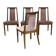Suite de 4 chaises GPlan en teck des années 1980