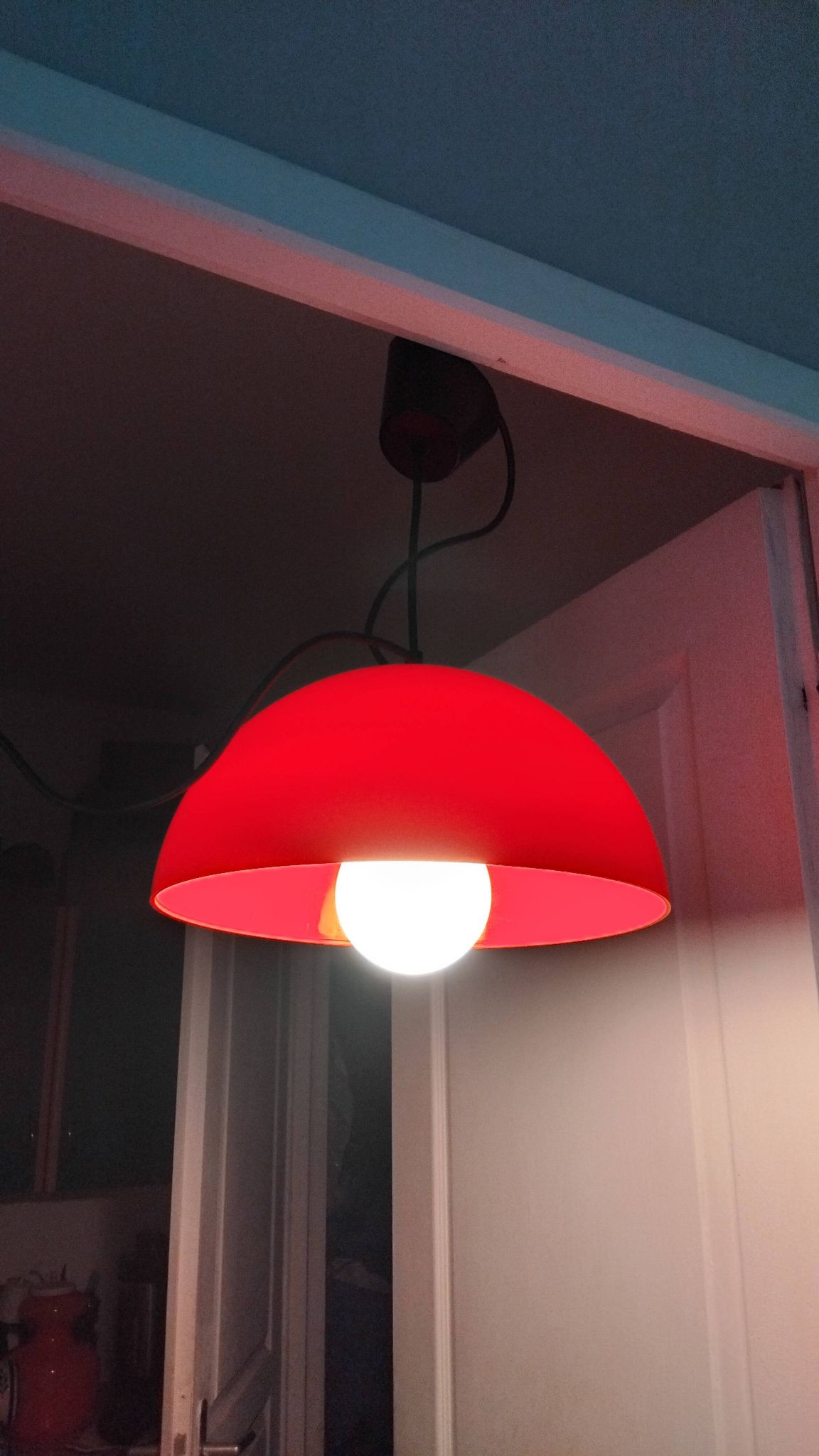 Suspension lustre vintage space age année 70