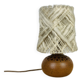 Lampe grès atelier 7 soleils de Bernadette Ver Eecke Scherrer, laine