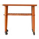 1960s teak coffee table on casters