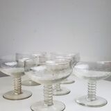 Set of 6 art deco champagne cups