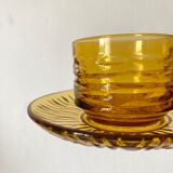 Vereco cups in amber glass