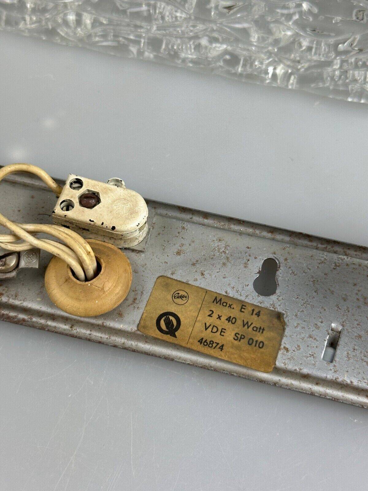 60s 70s wall lamp mirror light Germany Ice Glass Space Age Design