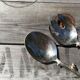 Silver metal salad cutlery